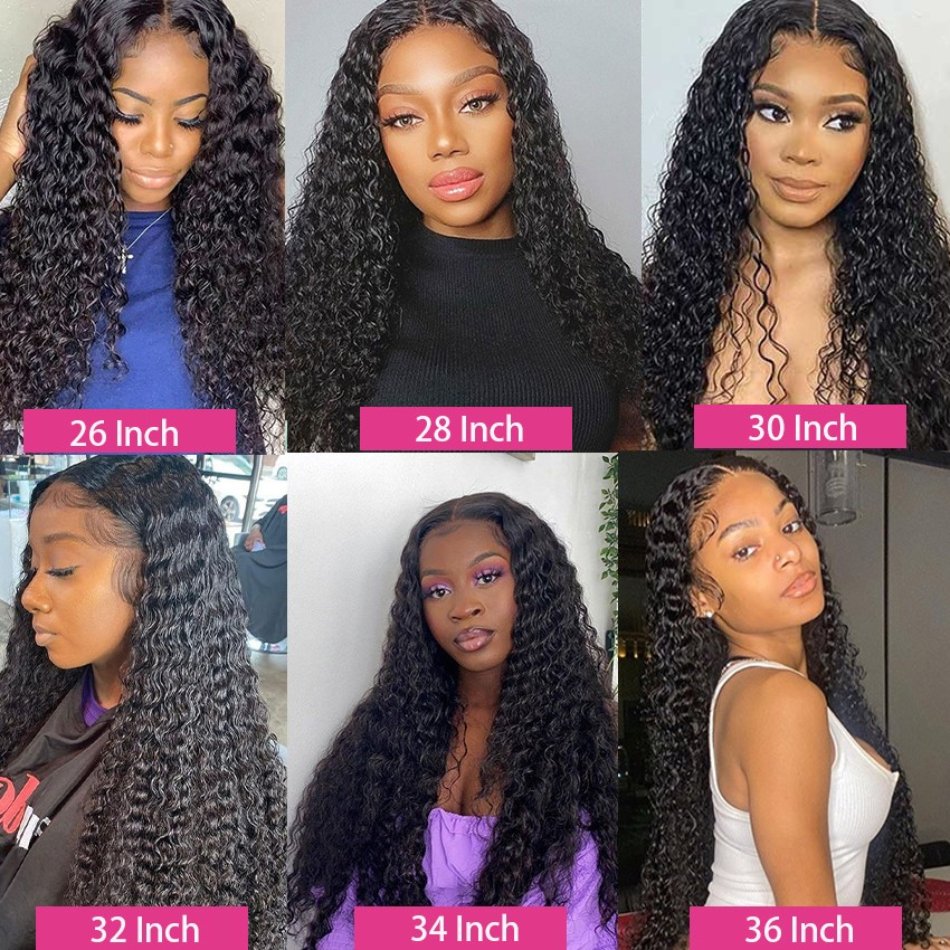 Cheap European Raw Human Hair High Ponytail Natural Color Pre Plucked Water Wave Curly 360 Full Lace Front Wigs For Black Women
