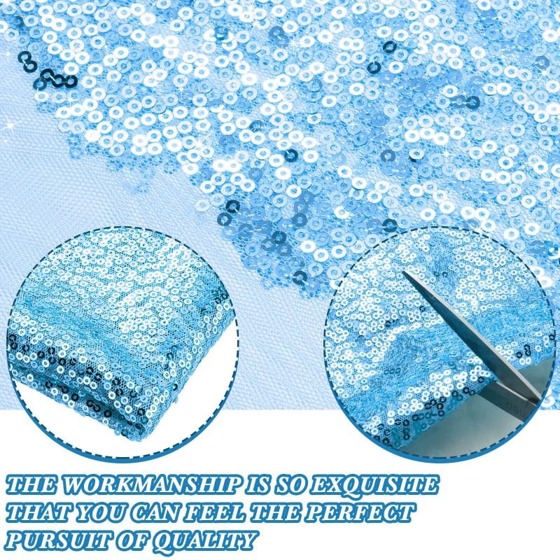 Yunda Hot Sale Oem Glitter Mesh Sequin Fabric Textile Embroidery Sequin Fabric For Wedding Party Dresses