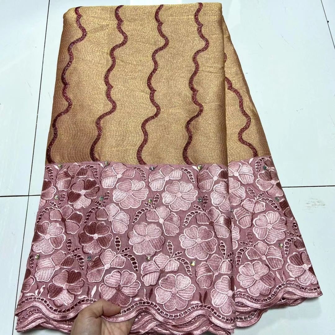 ACI New Arrival High Quality Swiss Voile Cotton Lace African Fabrics Embroidery 5 Yards Cutting Piece Custom Made Fabric