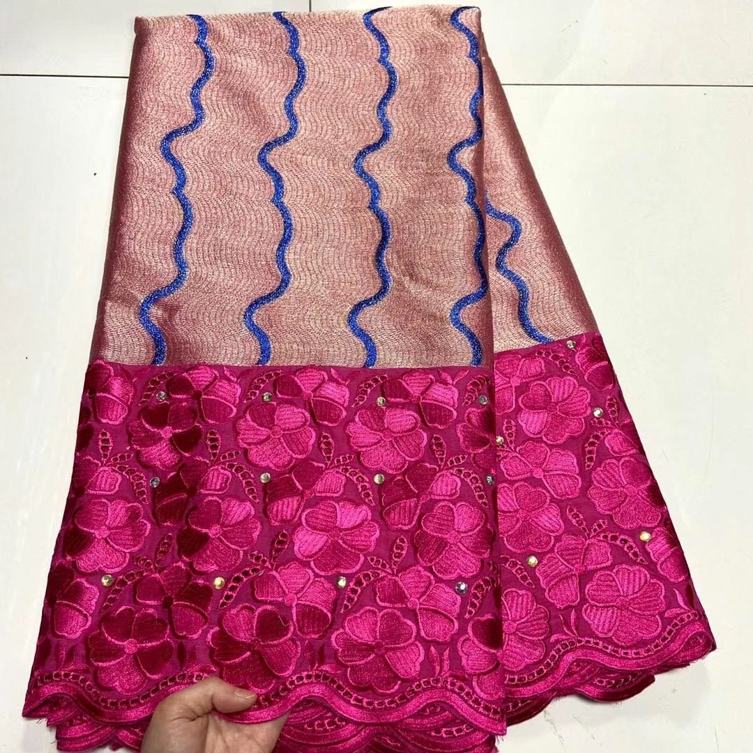ACI New Arrival High Quality Swiss Voile Cotton Lace African Fabrics Embroidery 5 Yards Cutting Piece Custom Made Fabric