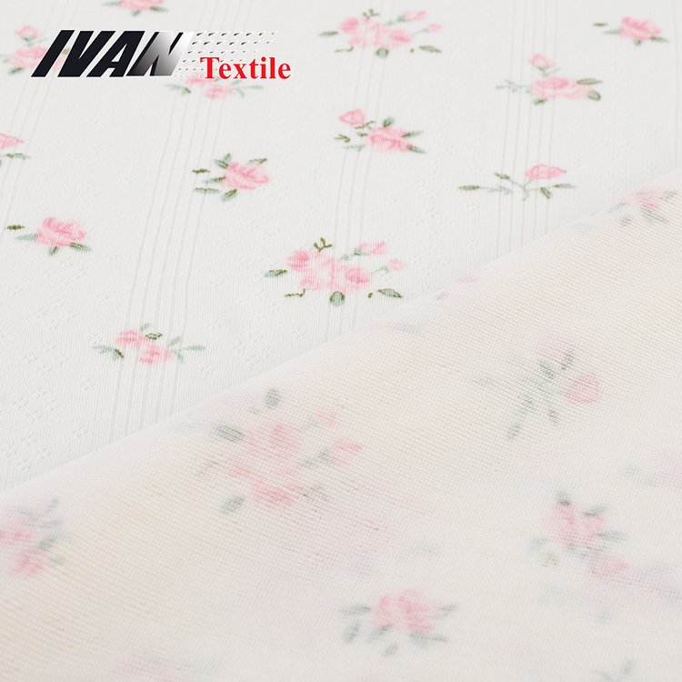 New Arrival Custom Stretch Spandex Jacquard Jersey Floral DTY Printed Knit Fabric for Garment
