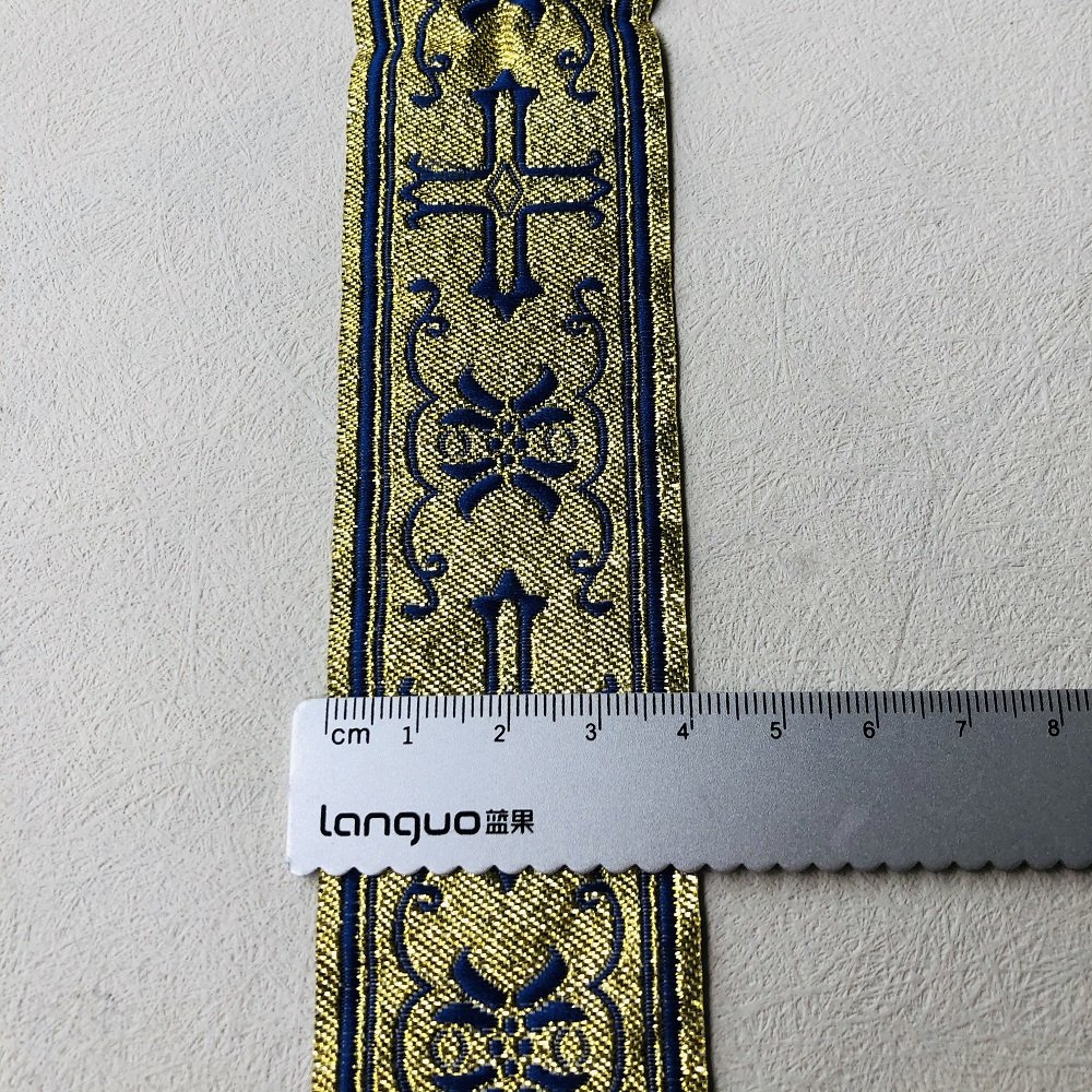 Ethnic Style Lace Jacquard Webbing Woven Tape For Garment Accessories Width 3.3-4 cm ST-950