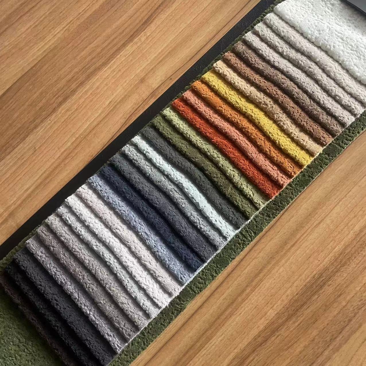 2024 New Design Pattern Jacquard 100% Polyester Velvet Sofa fabric