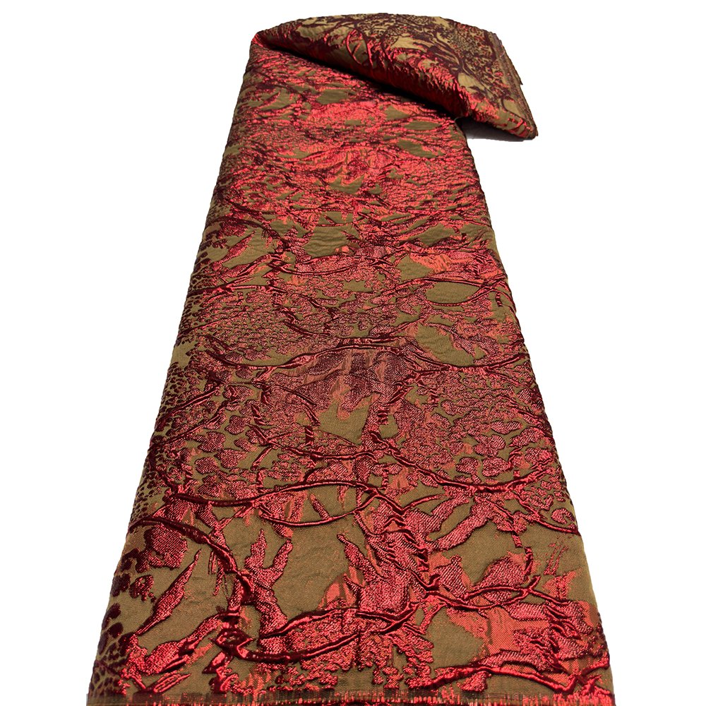 NI.AI African Fancy Brocade Jacquard Fabric For Dress Good Quality Jacquard Lace Fabrics Embroidery For Women Dress