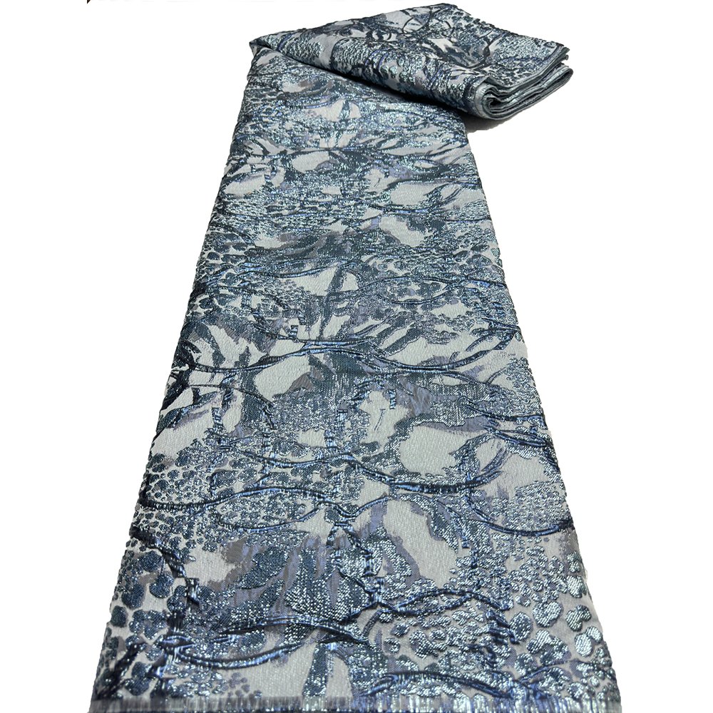 NI.AI African Fancy Brocade Jacquard Fabric For Dress Good Quality Jacquard Lace Fabrics Embroidery For Women Dress