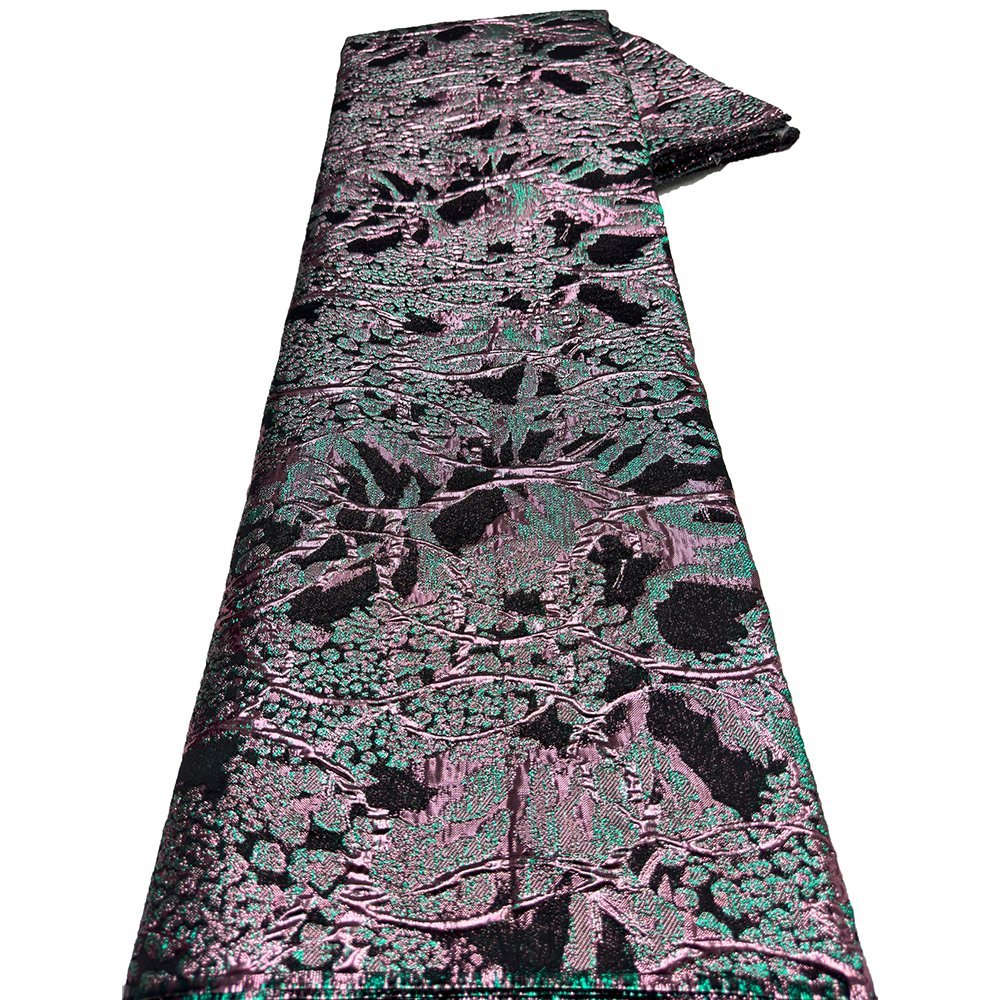 NI.AI African Fancy Brocade Jacquard Fabric For Dress Good Quality Jacquard Lace Fabrics Embroidery For Women Dress