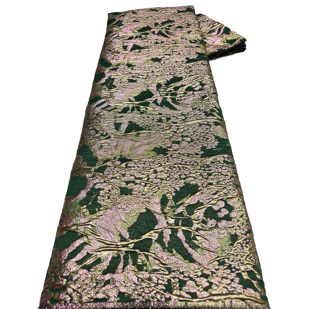 NI.AI African Fancy Brocade Jacquard Fabric For Dress Good Quality Jacquard Lace Fabrics Embroidery For Women Dress