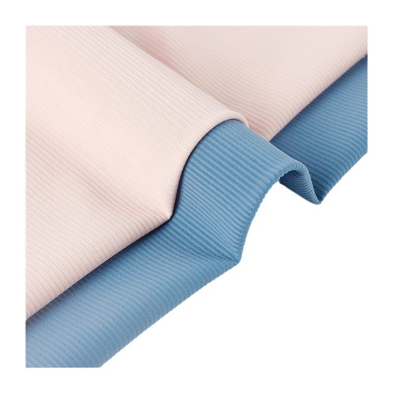 Double Faced 75% Nylon And 25% Spandex Sportswear Fabric For Making Ribbed Tank Top Men Ribbed Pants Men