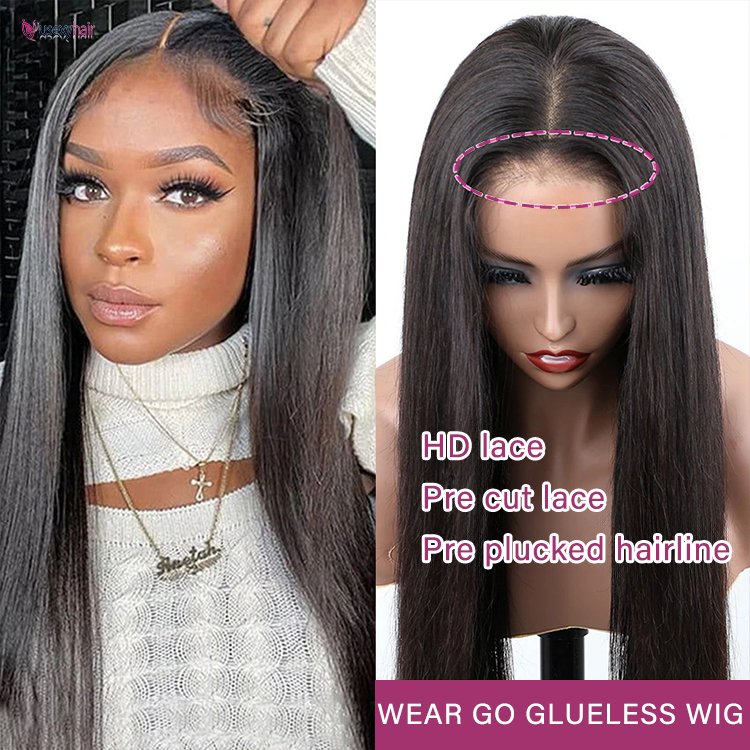 Pre Plucked Wear go human hair glueless wig hd lace frontal cuticle aligned Raw hair indian lace front wigs for black women