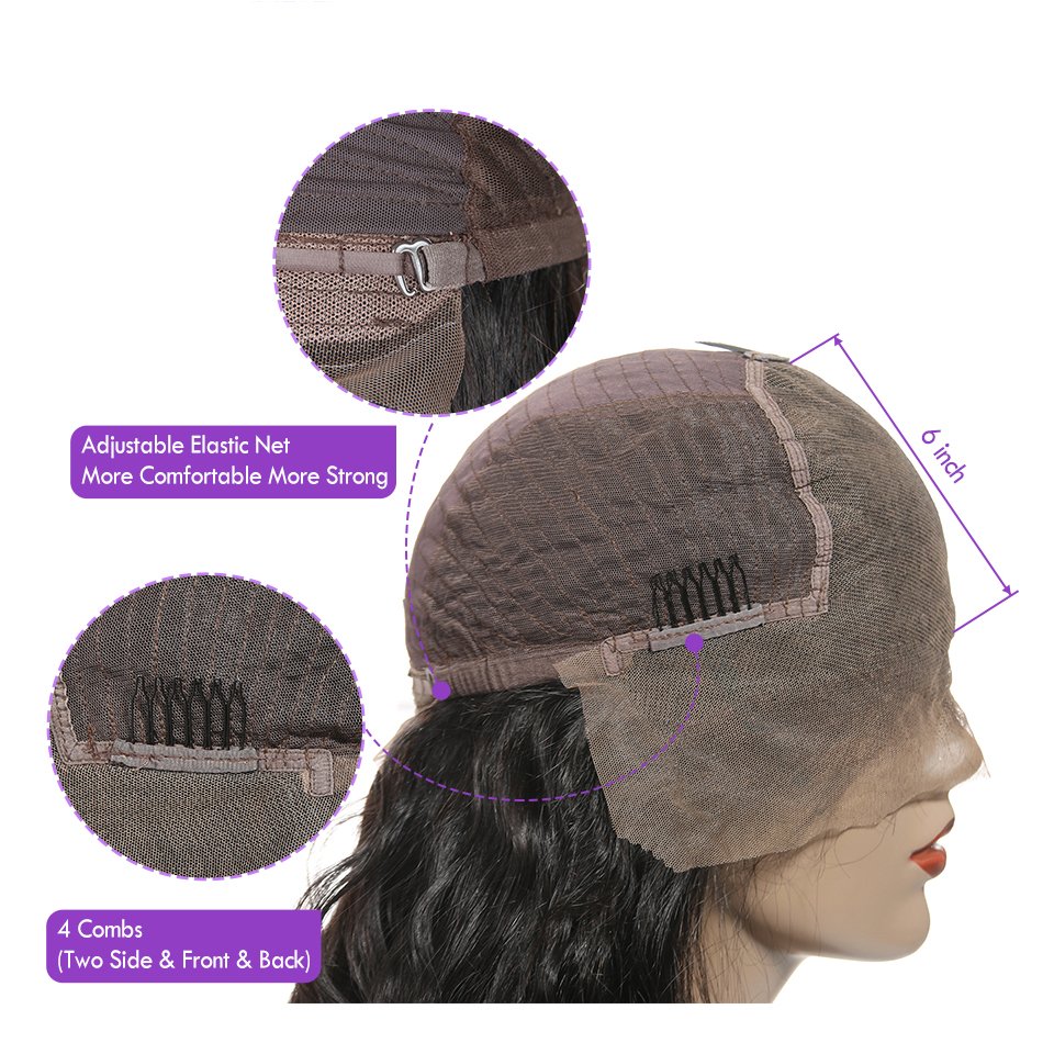 Wholesale Good Swiss Lace Frontal Wig Pre Plucked For Black Women Raw Indian Hair Cuticle Aligned 13X6 Body Wave Lace Front Wig
