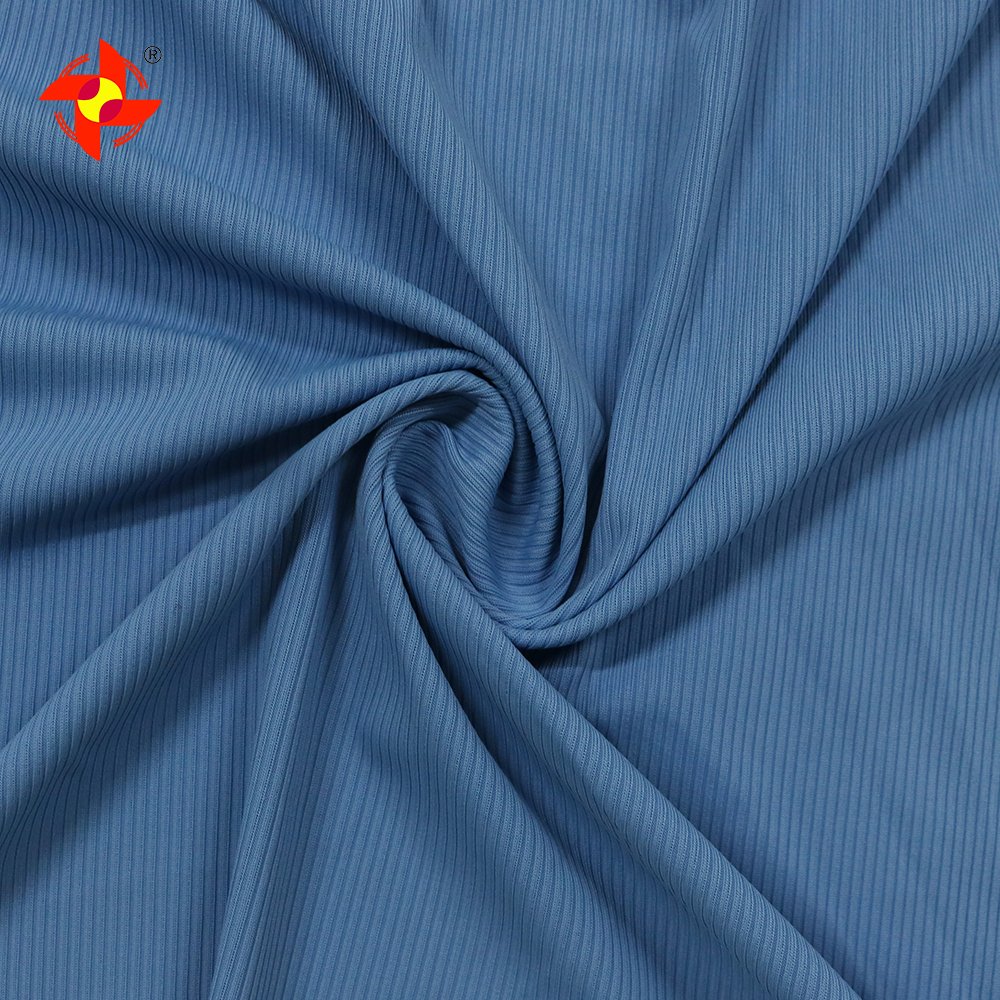 2024 New Striped 170gsm Knitted Fabric Eco-friendly 88 Nylon 12 Spandex Sweatshirt T-Shirt Fabric