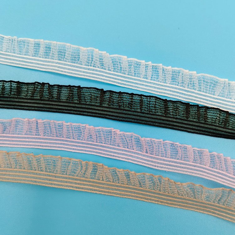 Garment accessories sewing spandex lace trim elastic webbing band lace edge webbing belt for clothes diy sewing