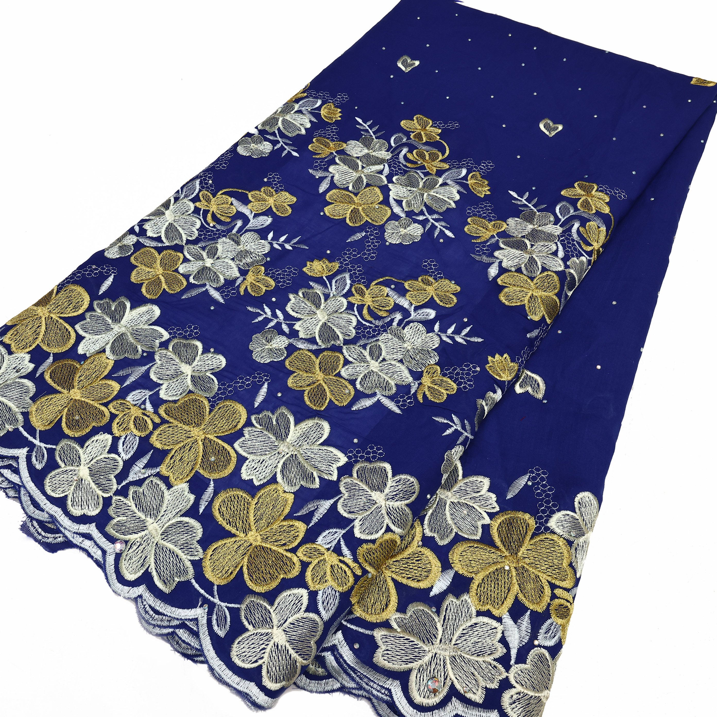 NI.AI Beautiful Floral Embroidery African Lace Fabric Swiss Voile Lace Fabric Cotton Pattern Fabrics Cotton Voile Lace