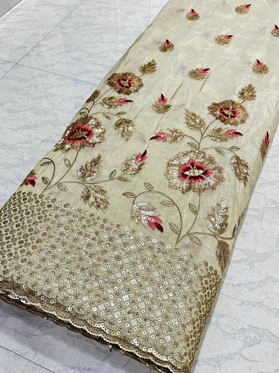 Direct Factory Import Most Selling Pure Natural Silk Crepe Embroidery Fabric Wedding Special Occasions Printed Tulle Boys'