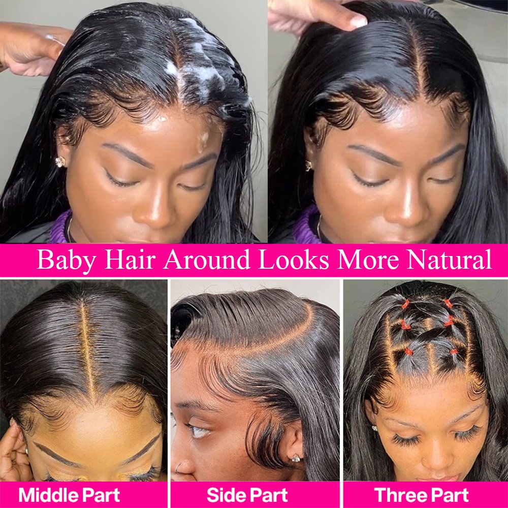 Straight Raw Peruvian Human Hair Lace Front Wigs For Black Women Glueless Wigs Virgin Human Hair Hd Lace Frontal Wigs Human Hair
