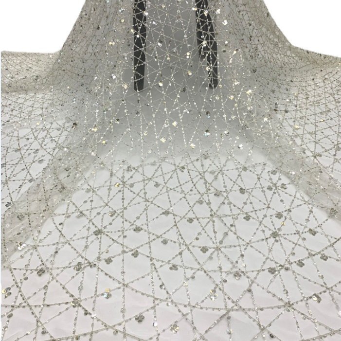 Latest tulle weeding lace fabric for women