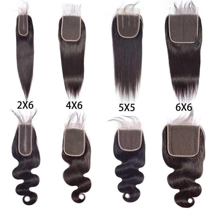 Pure Handmade HD 4x4 5x5 6x6 Lace Closure Virgin Mink Brazilian Straight Wave Human Hair Swiss transparent Lace Closure