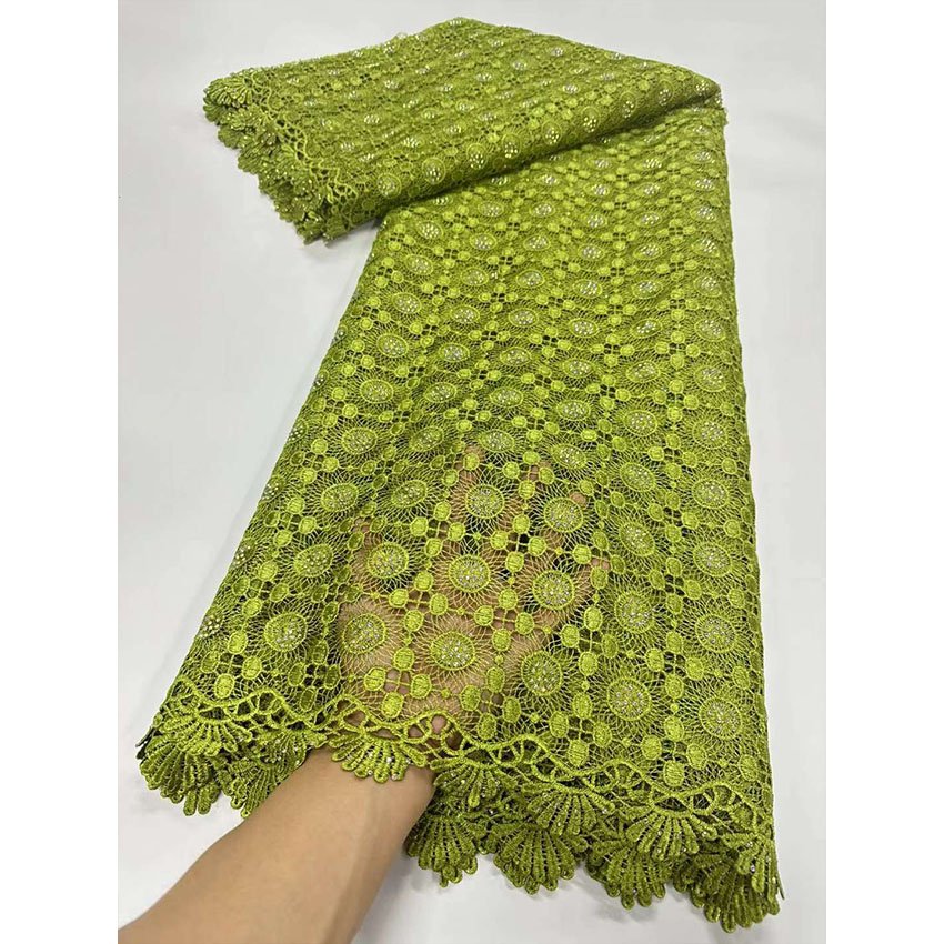 custom large flower Through Embroidery fabric cotton fabrics for clothing Stones other home textile