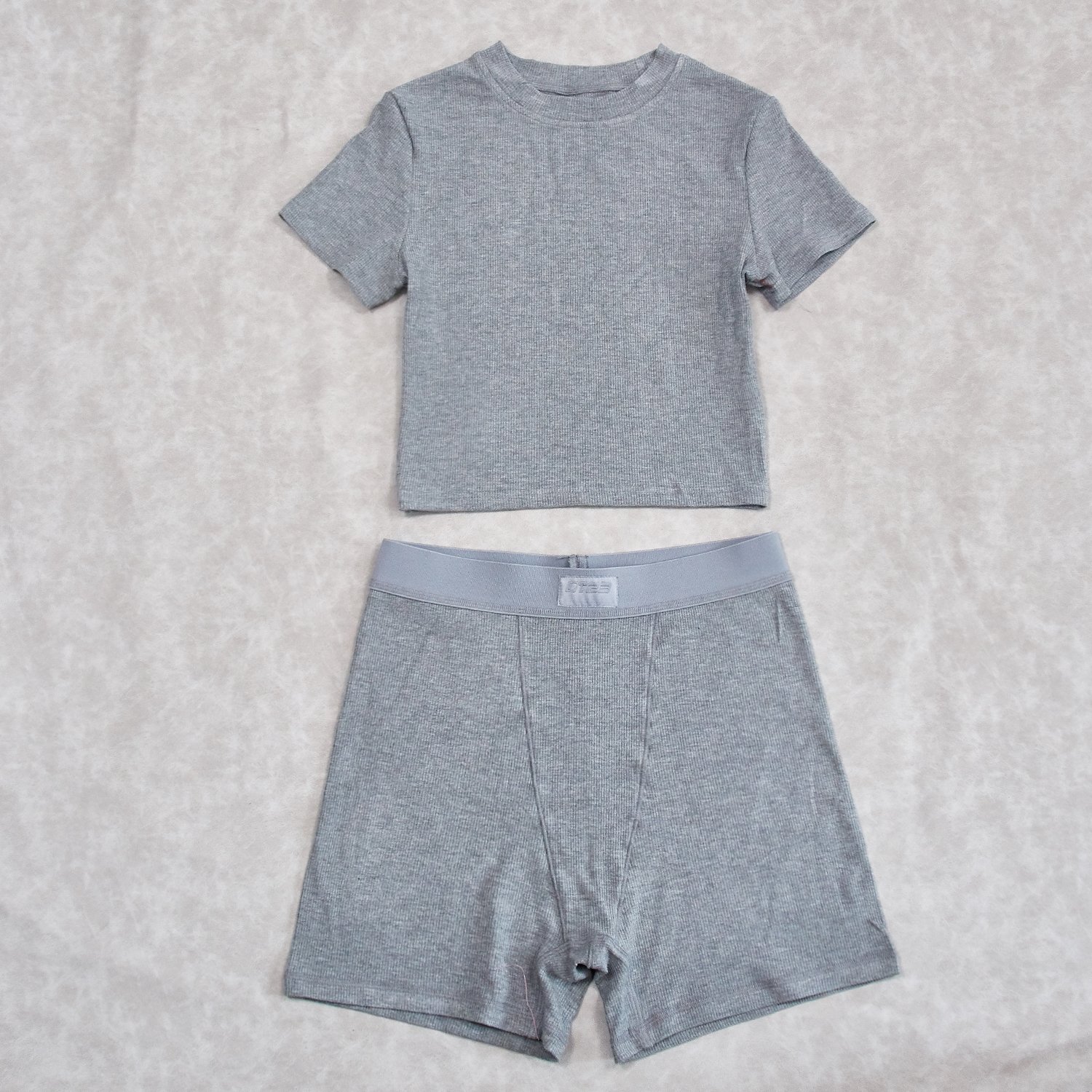 Summer Ribbed Lounge Wear Two Piece Women Shorts Sets Cotton Ribbed Casual Loungewear Comfy Skinny 2 Pieces Clothing Women Sets