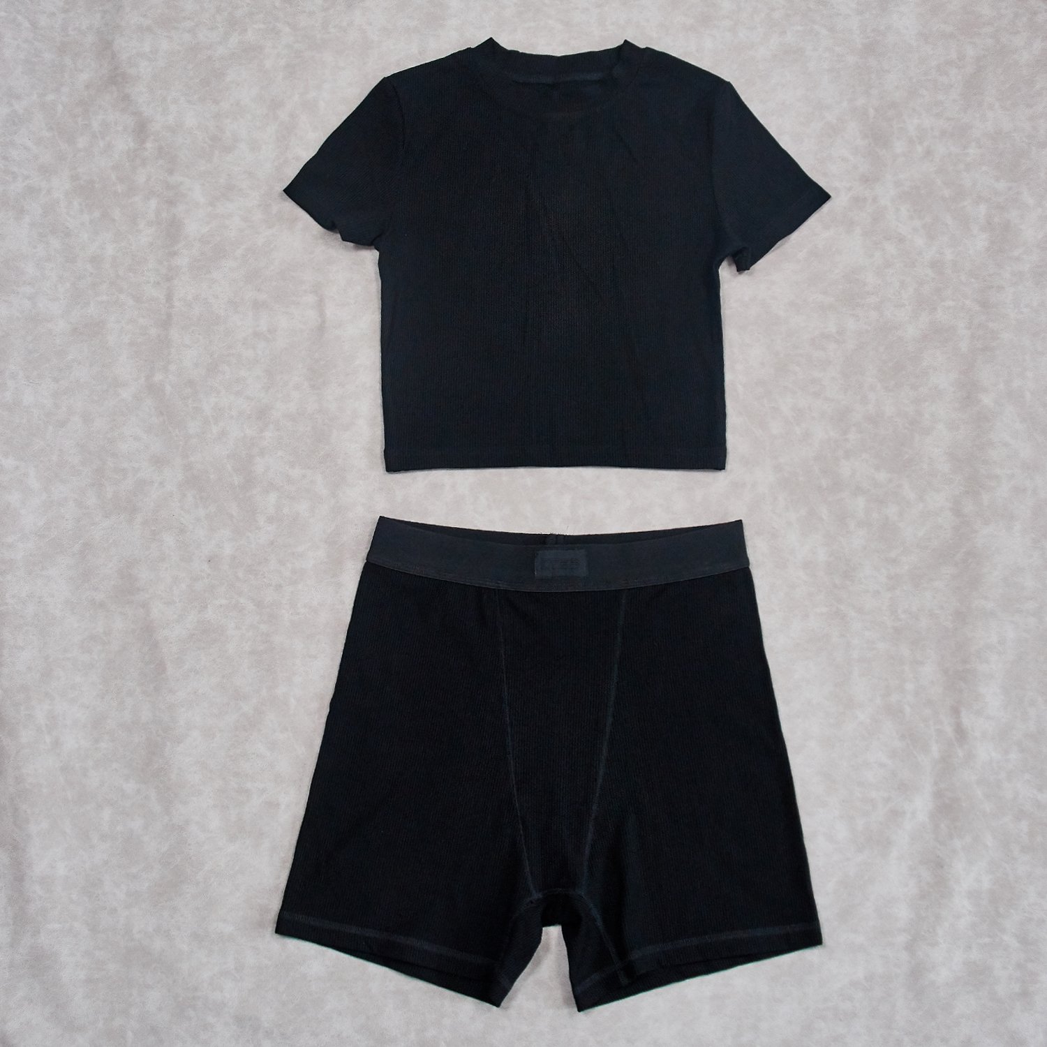 Summer Ribbed Lounge Wear Two Piece Women Shorts Sets Cotton Ribbed Casual Loungewear Comfy Skinny 2 Pieces Clothing Women Sets