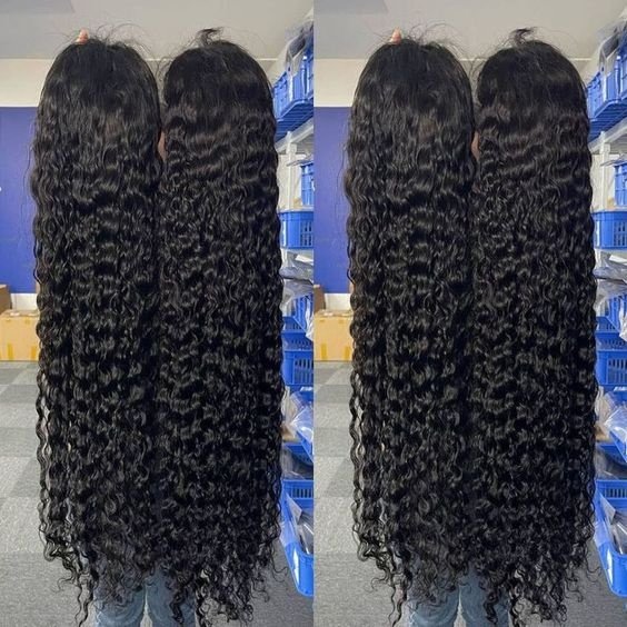 28 inch HD Lace Full Virgin Brazilian Human Hair Wigs Deep Wave Curly Transparent Lace Front Human Hair Wigs for Black Women