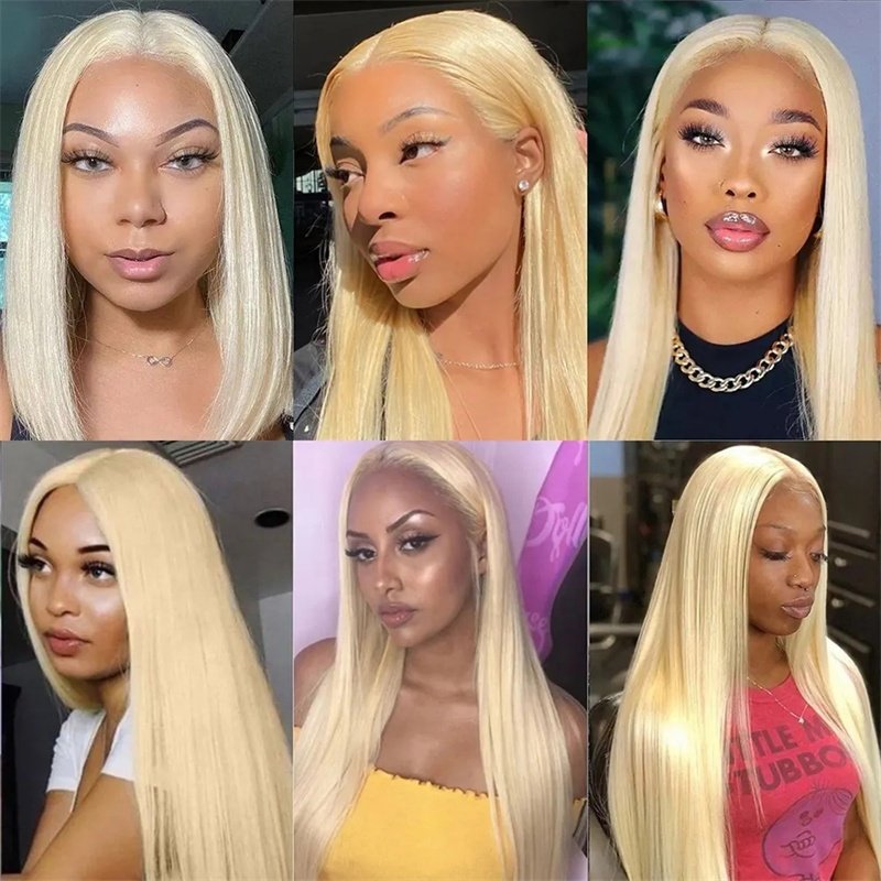Sale Cheaper Price 4/613 Blonde Color Wigs Human Hair 13x4 Lace Front Wigs Straight Brazilian Virgin Hair Glueless Lace Wigs