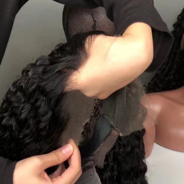 Raw Indian Temple Hair Wholesale Pixie Curl 13X4 HD Lace Frontal Wig Human Hair Wigs Virgin Hair Vendor Ready To Ship
