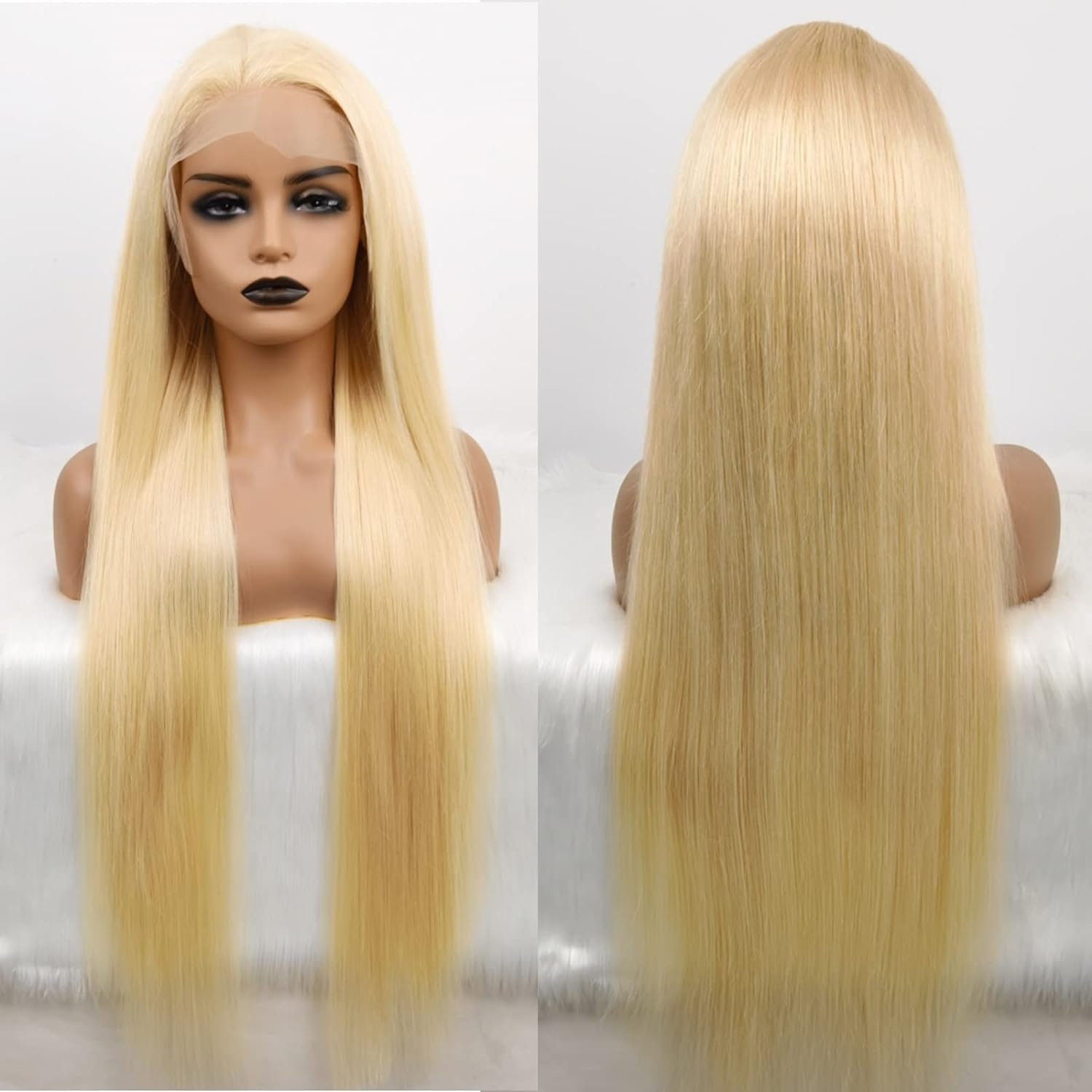 613 Blonde Front Lace Wigs Raw Virgin Human Hair Lace Front Wig For Black Women Peruvian Lace Frontal Wig