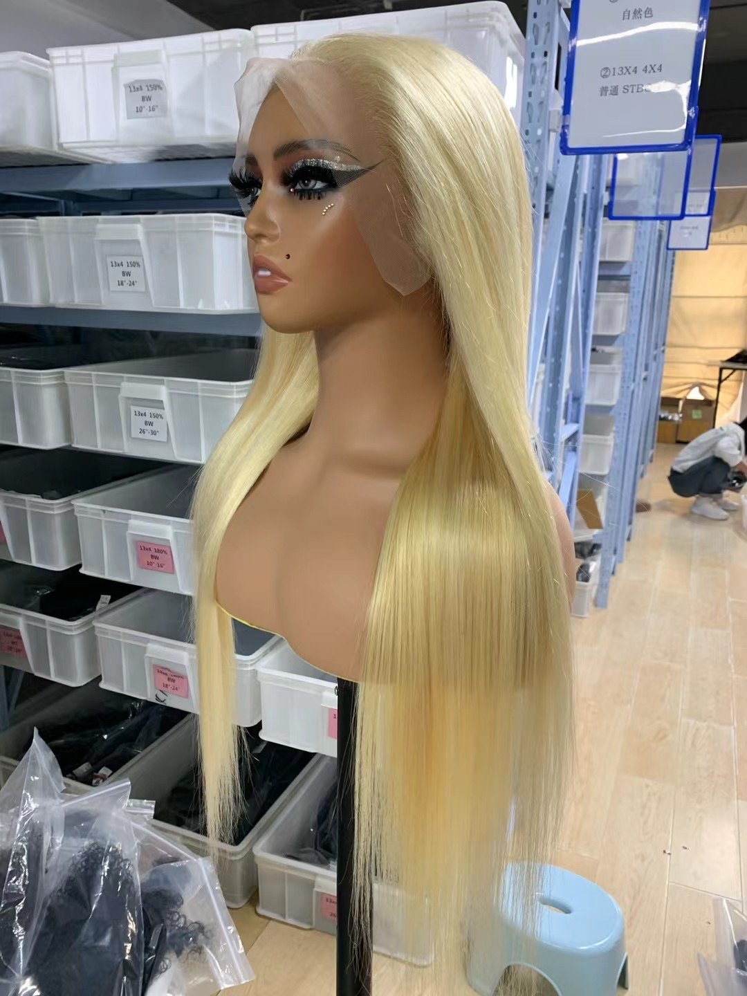 613 Blonde Front Lace Wigs Raw Virgin Human Hair Lace Front Wig For Black Women Peruvian Lace Frontal Wig