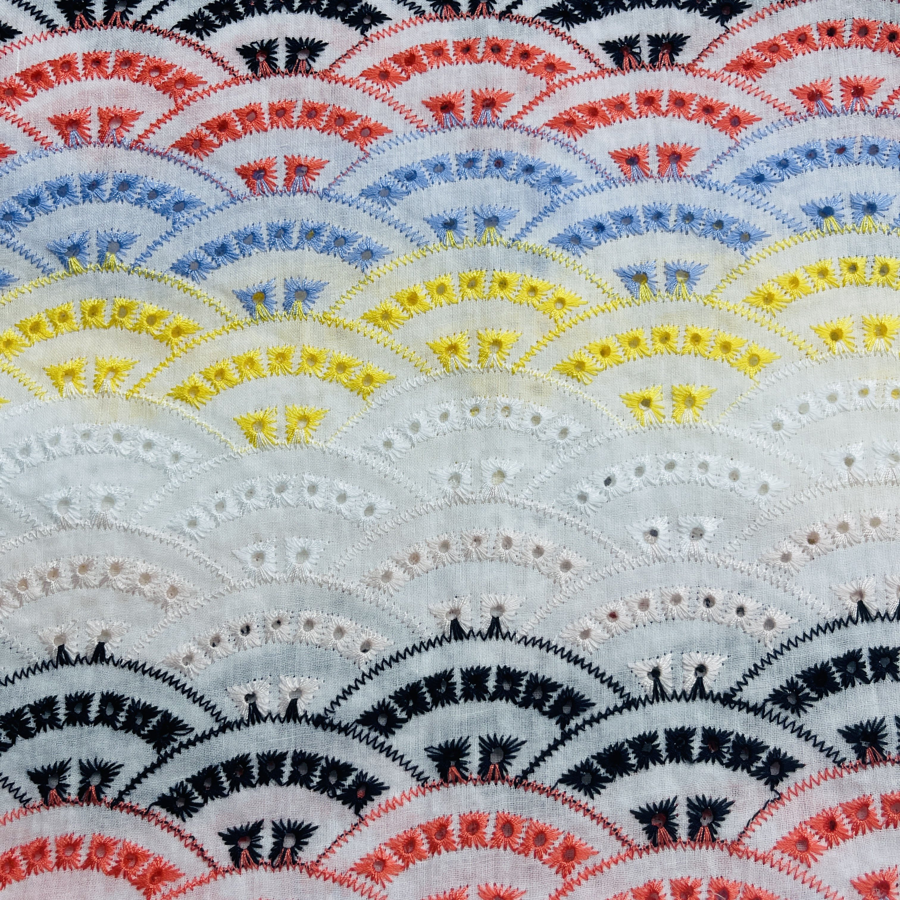 Factory Supply embroidery coton Fabric For Garments