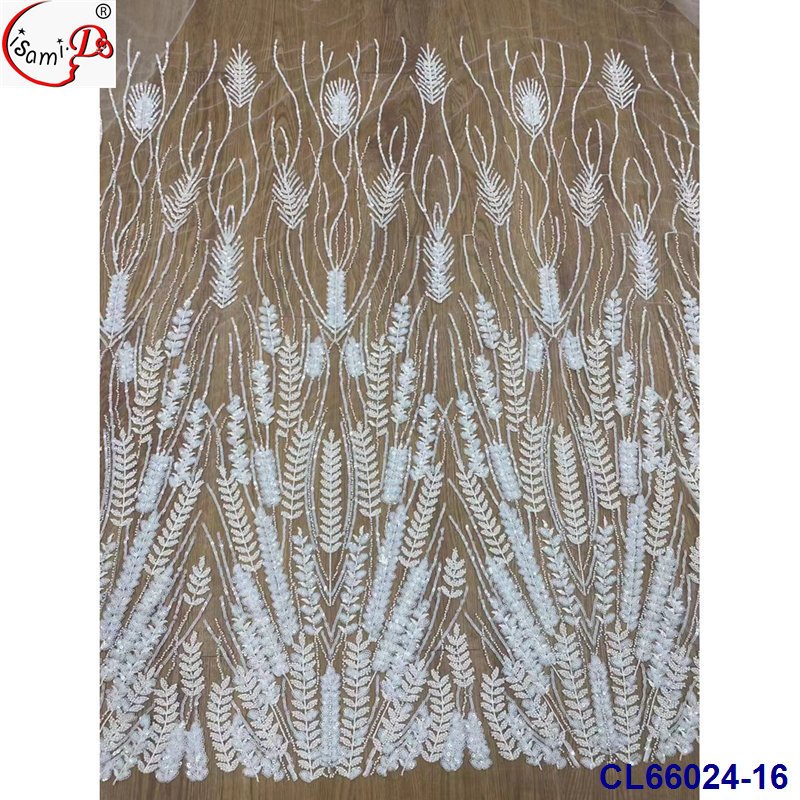 lisami fashion rhinestone beads pearl colorful quality Europe sequins embroidery lace fabric for evening party wedding dress