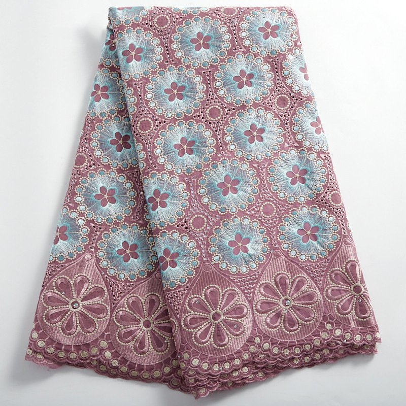 African lace fabric Nigerian lace embroidered cotton fabric Women's skirt dress fabric