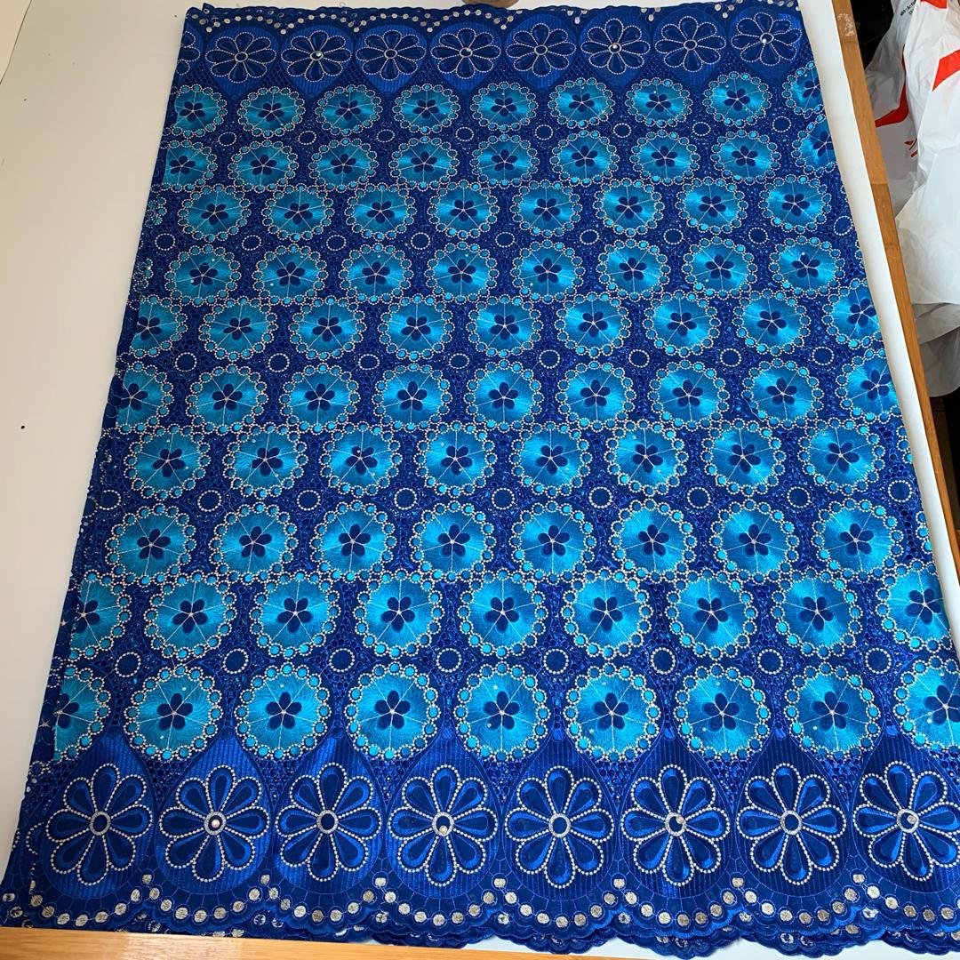 African lace fabric Nigerian lace embroidered cotton fabric Women's skirt dress fabric