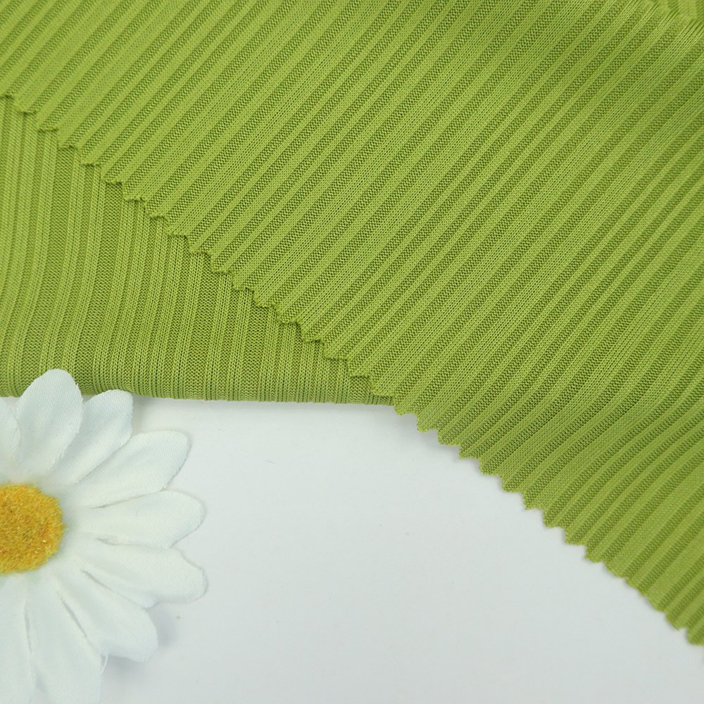 Fabrics and Textiles Materials Polyester Spandex fancy ribbed knitted rib fabric for casual style dress making