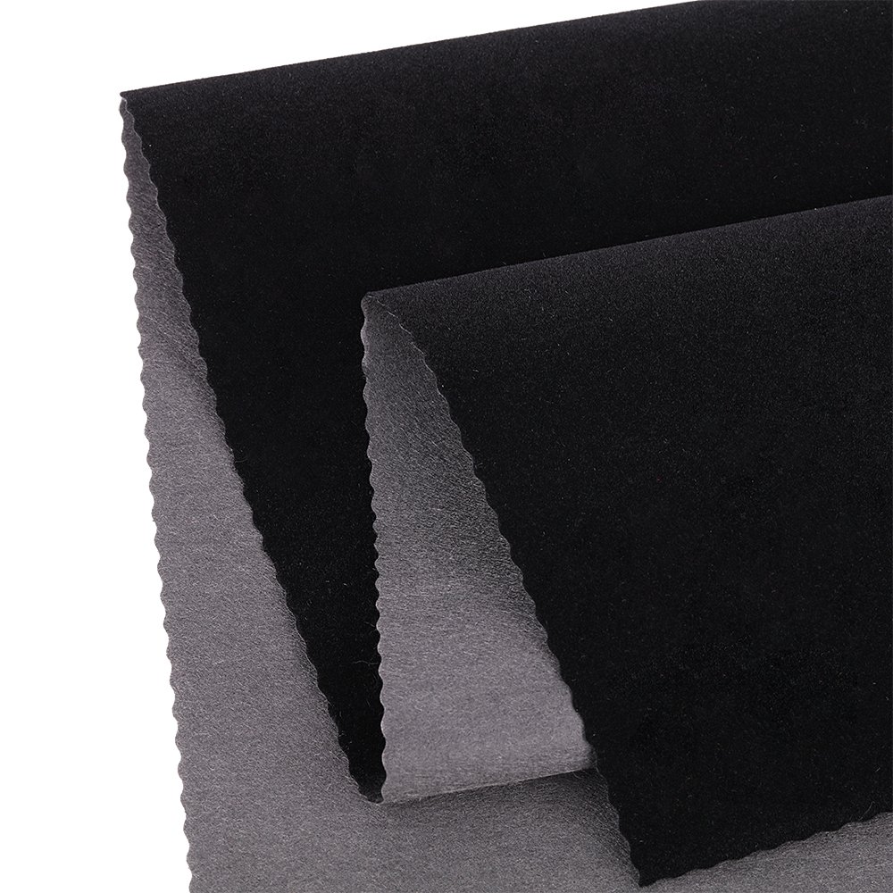 Customized jewelry box flocked material nonwoven self adhesive velvet fabric