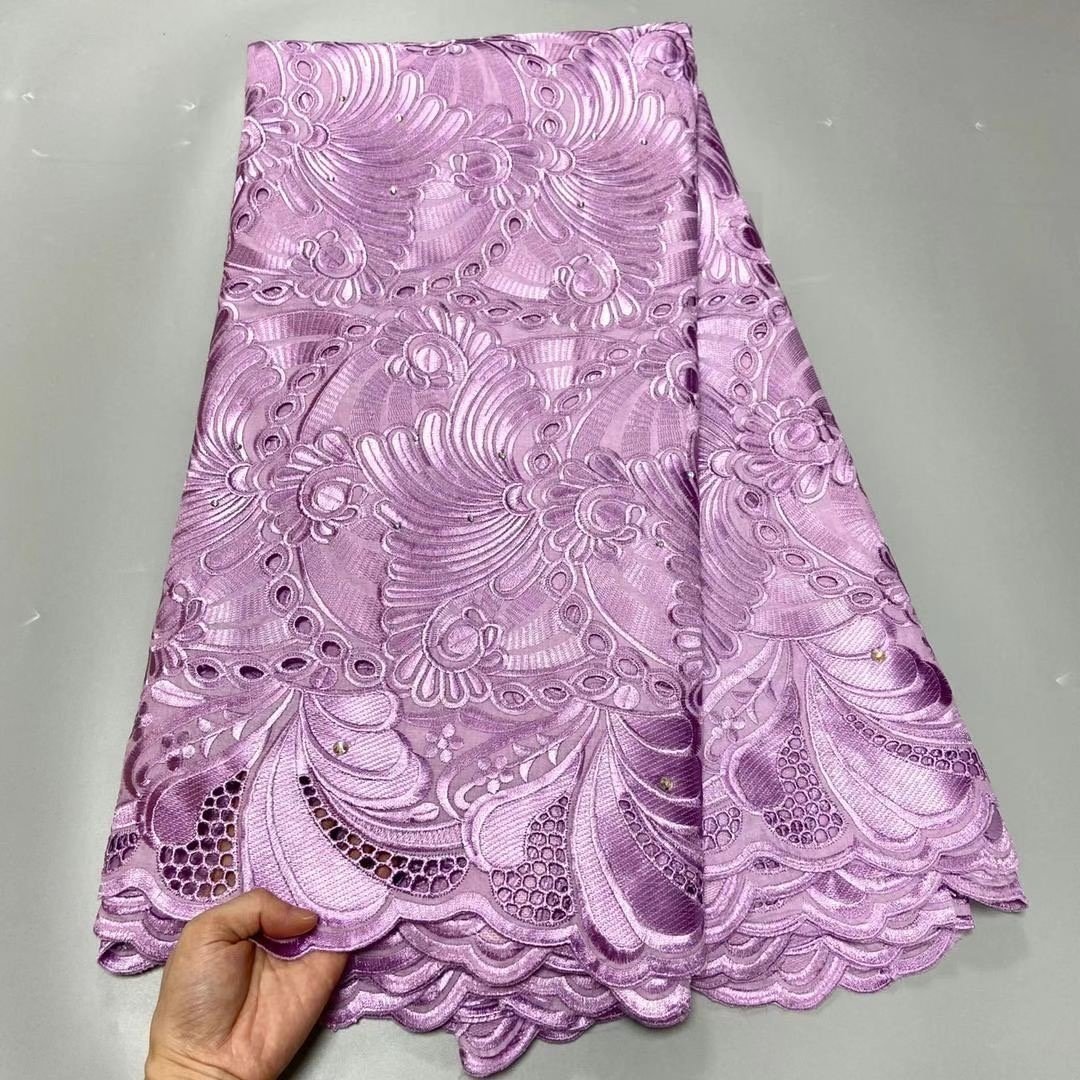 ACI Lace African Lace Fabrics 5 Yards/Piece High Quality 100% Cotton Swiss Voile Lace Fabric Dubai African Fabrics