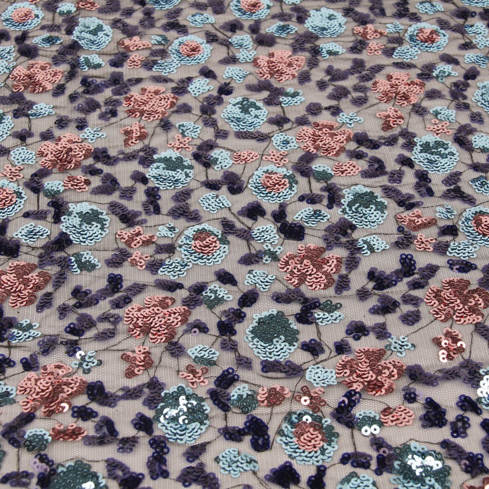 Gradient Sequined Lace Fabric, 2021 New Wedding Dress Fabric/Wholesale Colorful Polyester Embroidered fabric