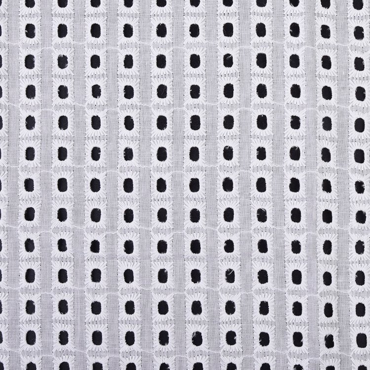Custom Design Wholesale Lightweight Breathable Solid White 100gsm 100% Cotton Woven Embroidery Fabrics for Girl Dress