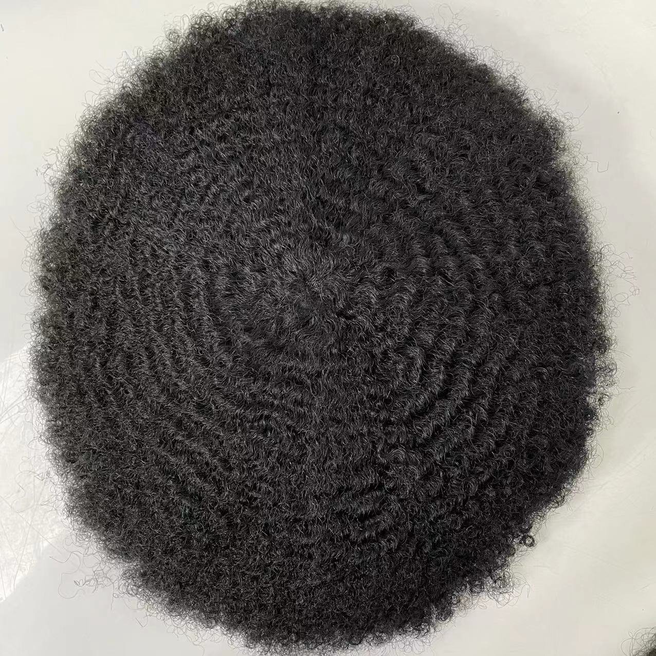 8x10 Hair Piece Toupee Full PU Thin Skin Base Short Afro Curly Men Hair Toupee