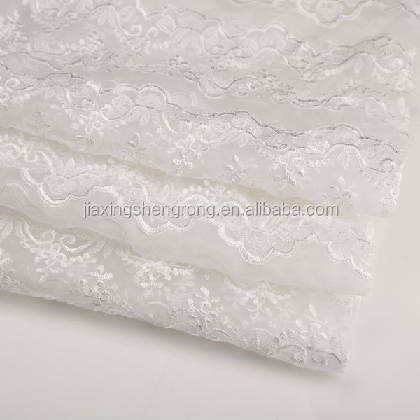 2015 New Arrival High quality embroidery organza fabric for wedding dress