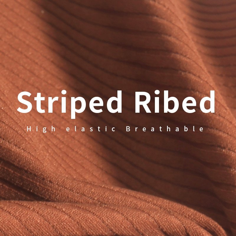 New Product Skin-friendly Spandex Nylon Sportswear Bra Vest Stripe Ribbed Leggings Fabric