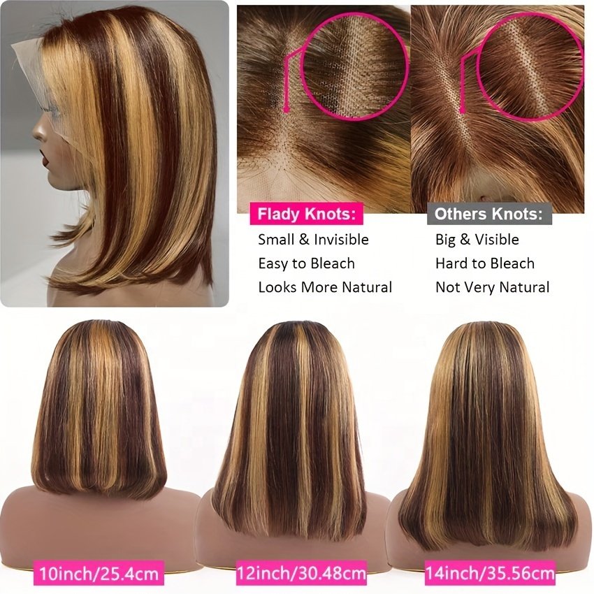 Wholesale Brazilian Hair Bone Straight Short Bob Wigs Human Hair Lace Front Wigs For Black Women Hd Lace Frontal Wig Human Hair