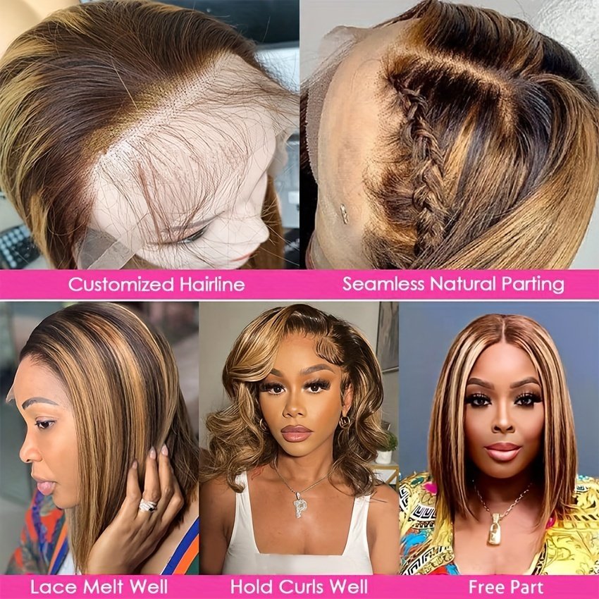 Wholesale Brazilian Hair Bone Straight Short Bob Wigs Human Hair Lace Front Wigs For Black Women Hd Lace Frontal Wig Human Hair