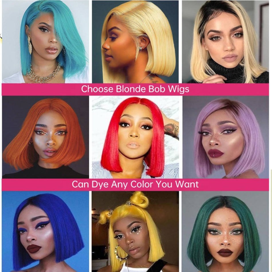 Wholesale Brazilian Hair Bone Straight Short Bob Wigs Human Hair Lace Front Wigs For Black Women Hd Lace Frontal Wig Human Hair