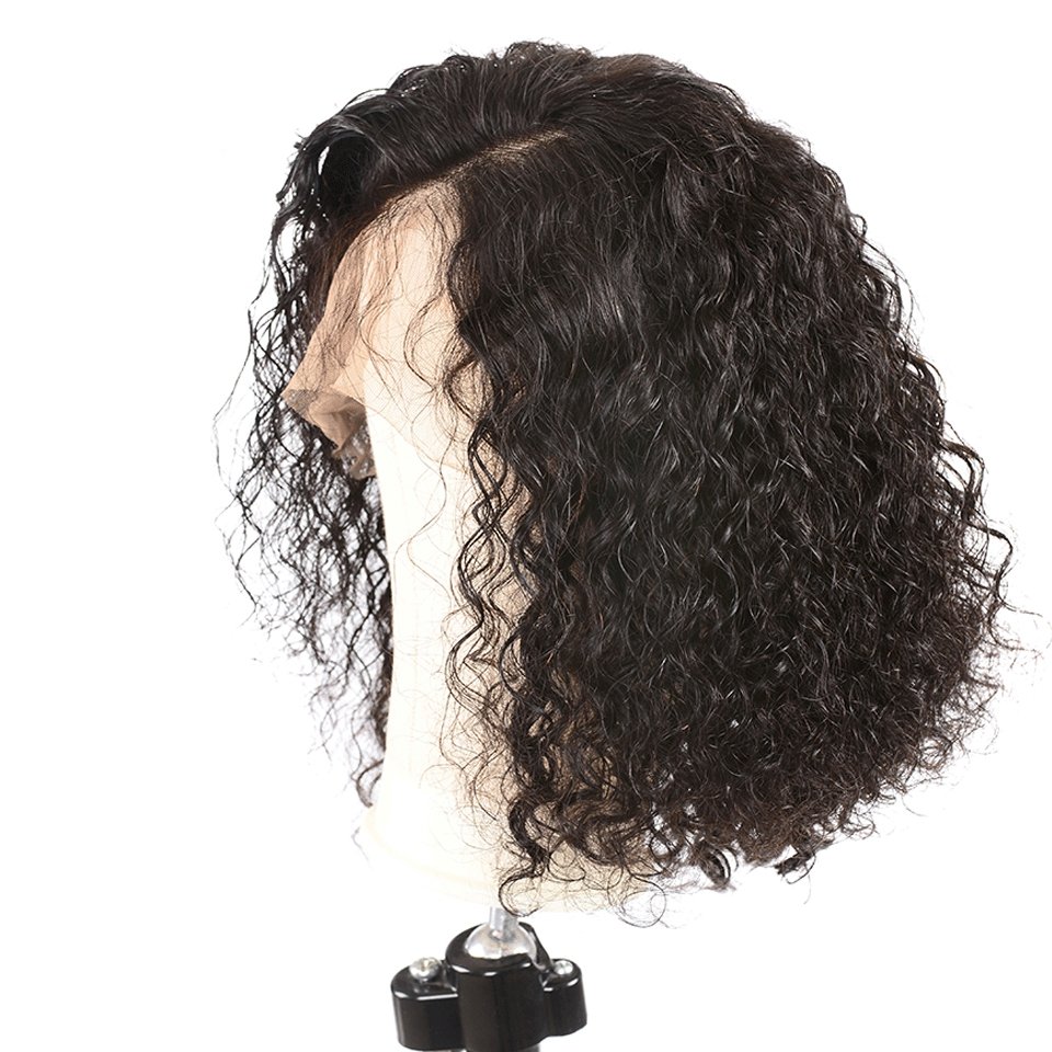Full Lace Human Hair Wig for Black Afro Kinky Curly Women Wholesale Virgin Burmese 12inch Short 3A 3B 3C 4A 4B 4C Brazilian Hair