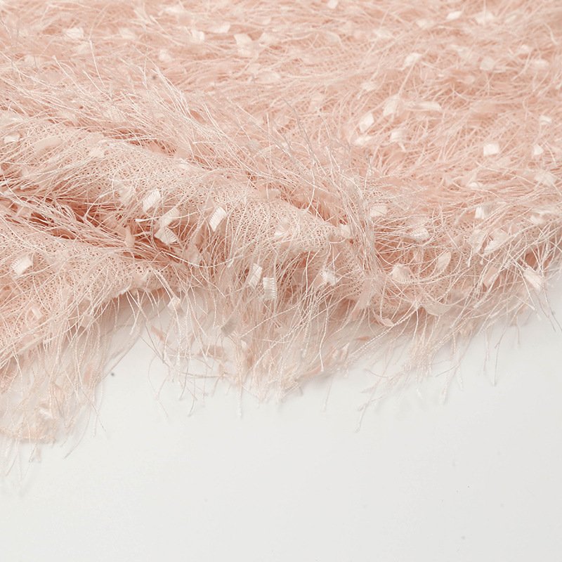 2024 new arrival good price handmade feather fabric lace fabric with feather for dress