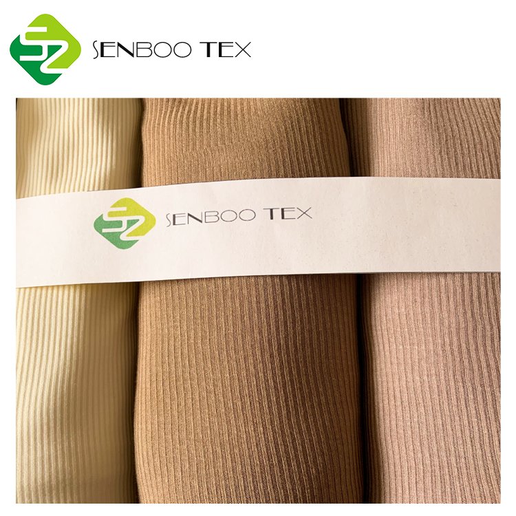 OEKO Tex 100 205gsm Eco-Friendly Ribbed Fabric 95% Organic Bamboo 5% Spandex Dyed Baby Sweatshirt Accessory Boys Girls Sleepwear
