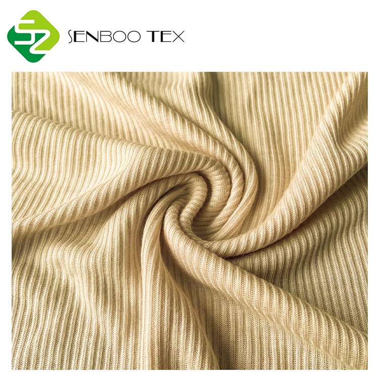 OEKO Tex 100 205gsm Eco-Friendly Ribbed Fabric 95% Organic Bamboo 5% Spandex Dyed Baby Sweatshirt Accessory Boys Girls Sleepwear