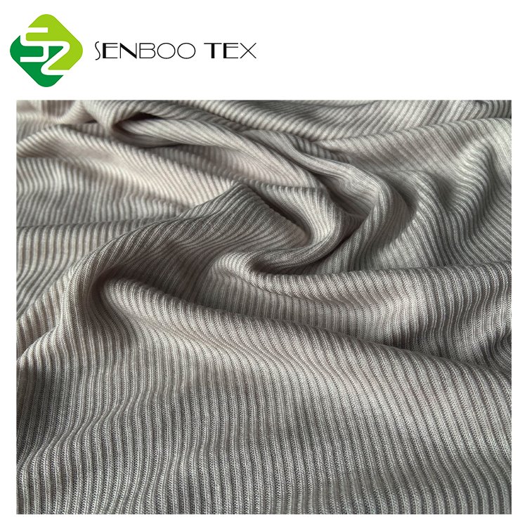 OEKO Tex 100 205gsm Eco-Friendly Ribbed Fabric 95% Organic Bamboo 5% Spandex Dyed Baby Sweatshirt Accessory Boys Girls Sleepwear