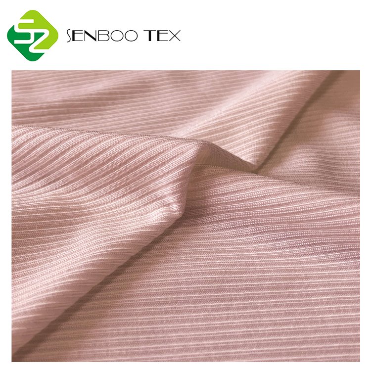 OEKO Tex 100 205gsm Eco-Friendly Ribbed Fabric 95% Organic Bamboo 5% Spandex Dyed Baby Sweatshirt Accessory Boys Girls Sleepwear